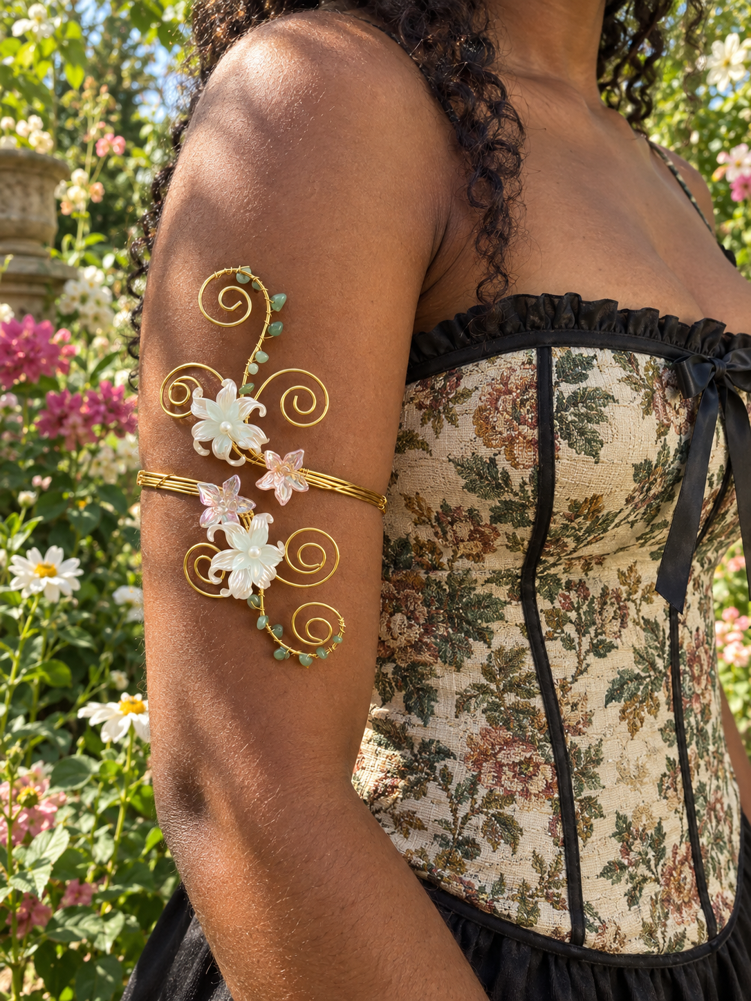 Enchanted Garden Floral Arm Cuff 🌿✨