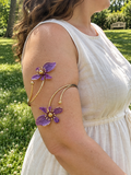 Violet Bloom Floral Arm Cuff 💜✨