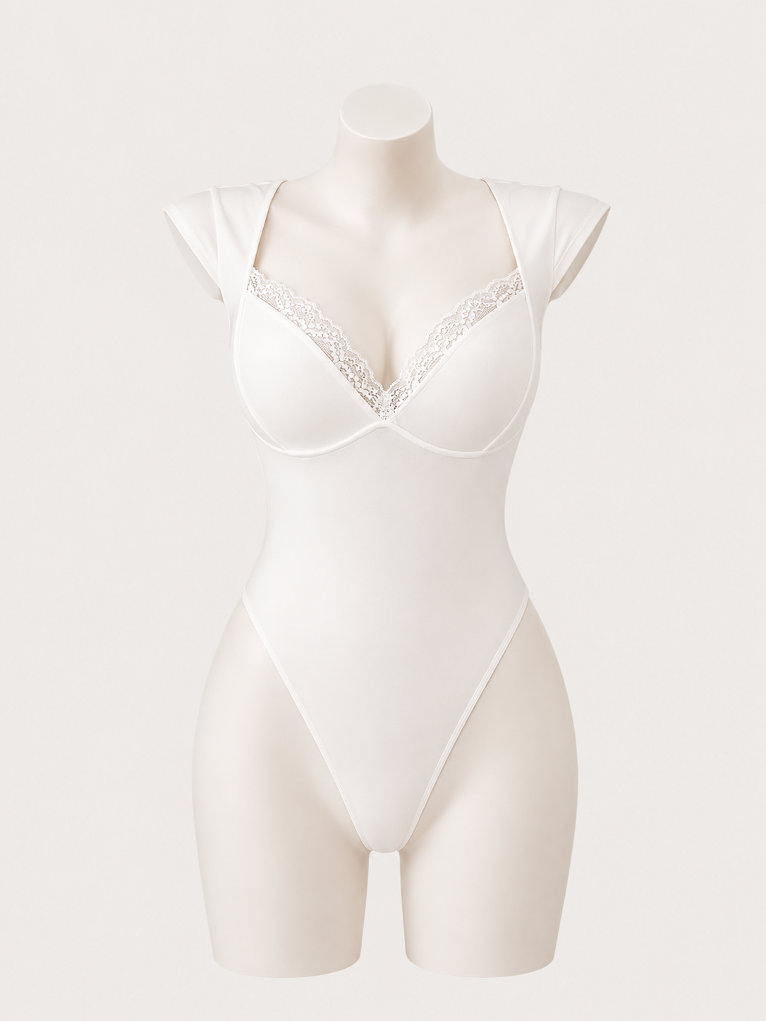 Ivory Satin Lace Bodysuit 🤍✨