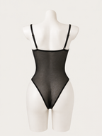 Noir Mesh Corset Bodysuit 🖤✨