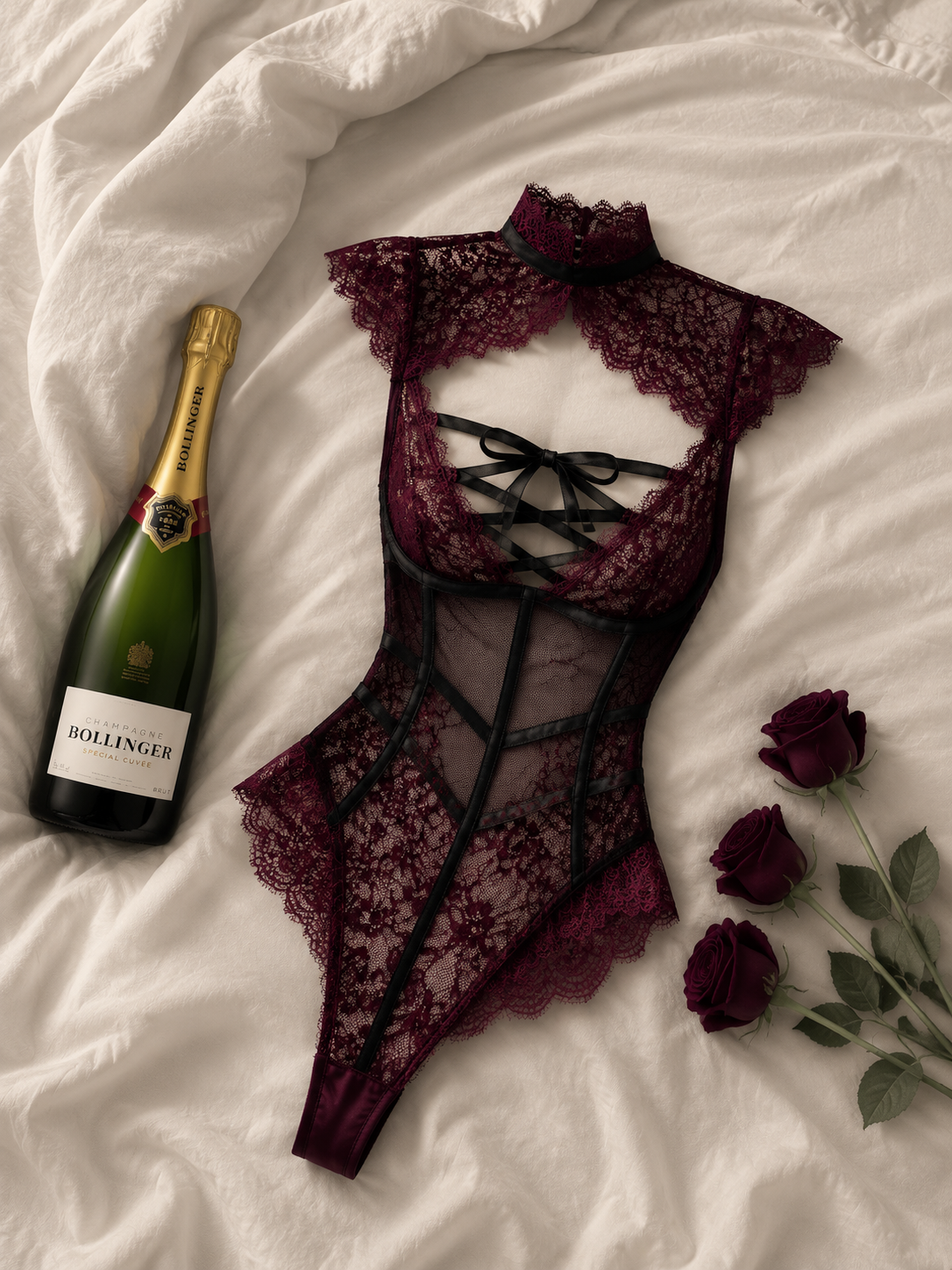 Midnight Violet Lace Bodysuit 🖤💜