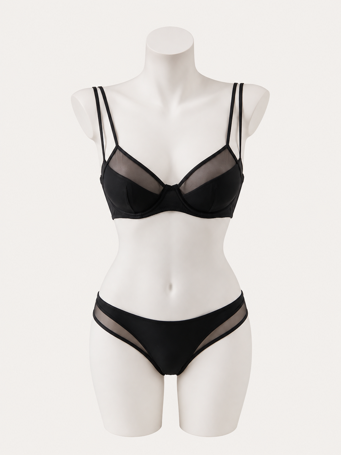 Dark Mesh Bra Set 🖤✨