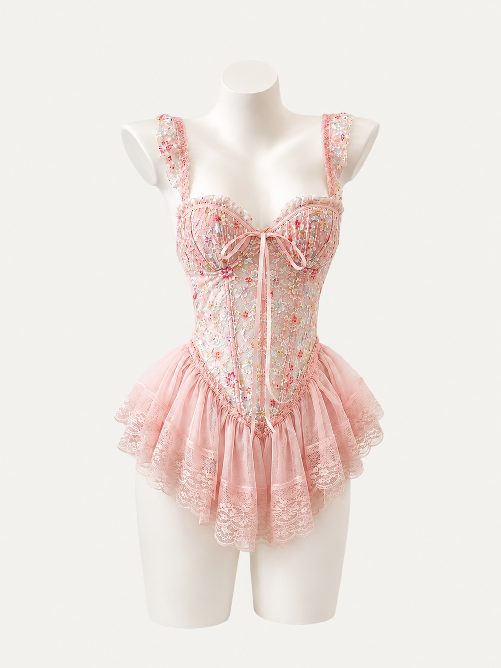 Rosie Ribbon Lace Dress 🎀🌷