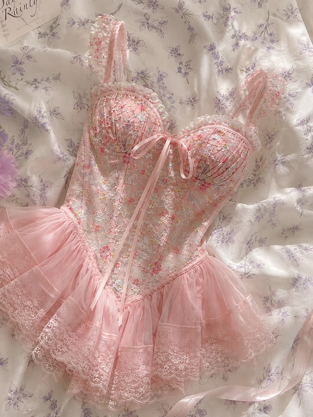 Rosie Ribbon Lace Dress 🎀🌷