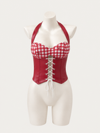 Red Cherry Corset Top 🍒🎀