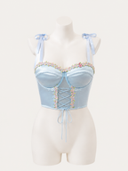 Fairy Blue Floral Lace Corset 💙🌸