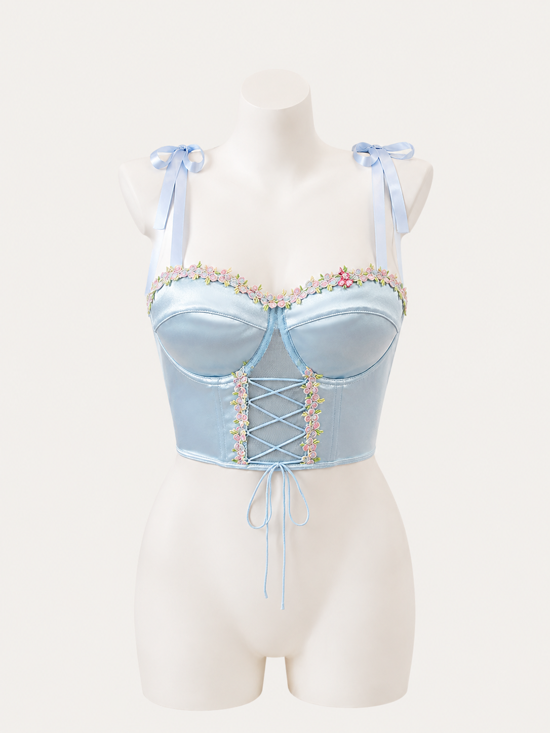 Fairy Blue Floral Lace Corset 💙🌸