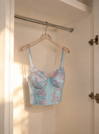 Fairy Blue Floral Embroidery Corset 💙🌸