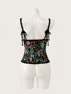 Midnight Garden Floral Corset Top 🖤🌸