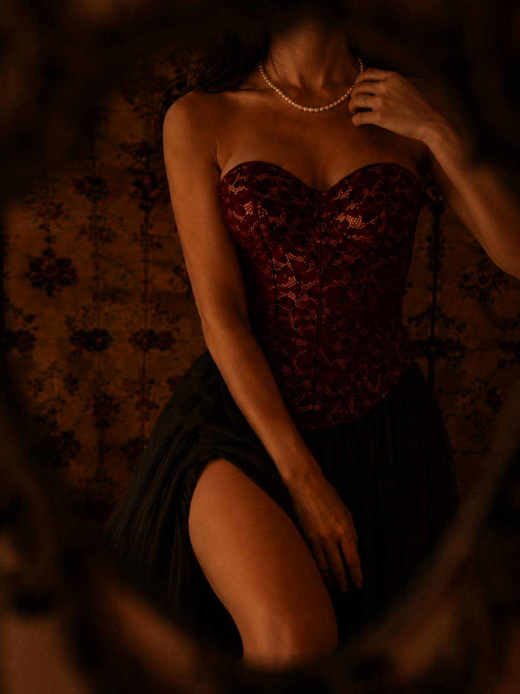 Ruby Lace Corset Top ❤️🌹