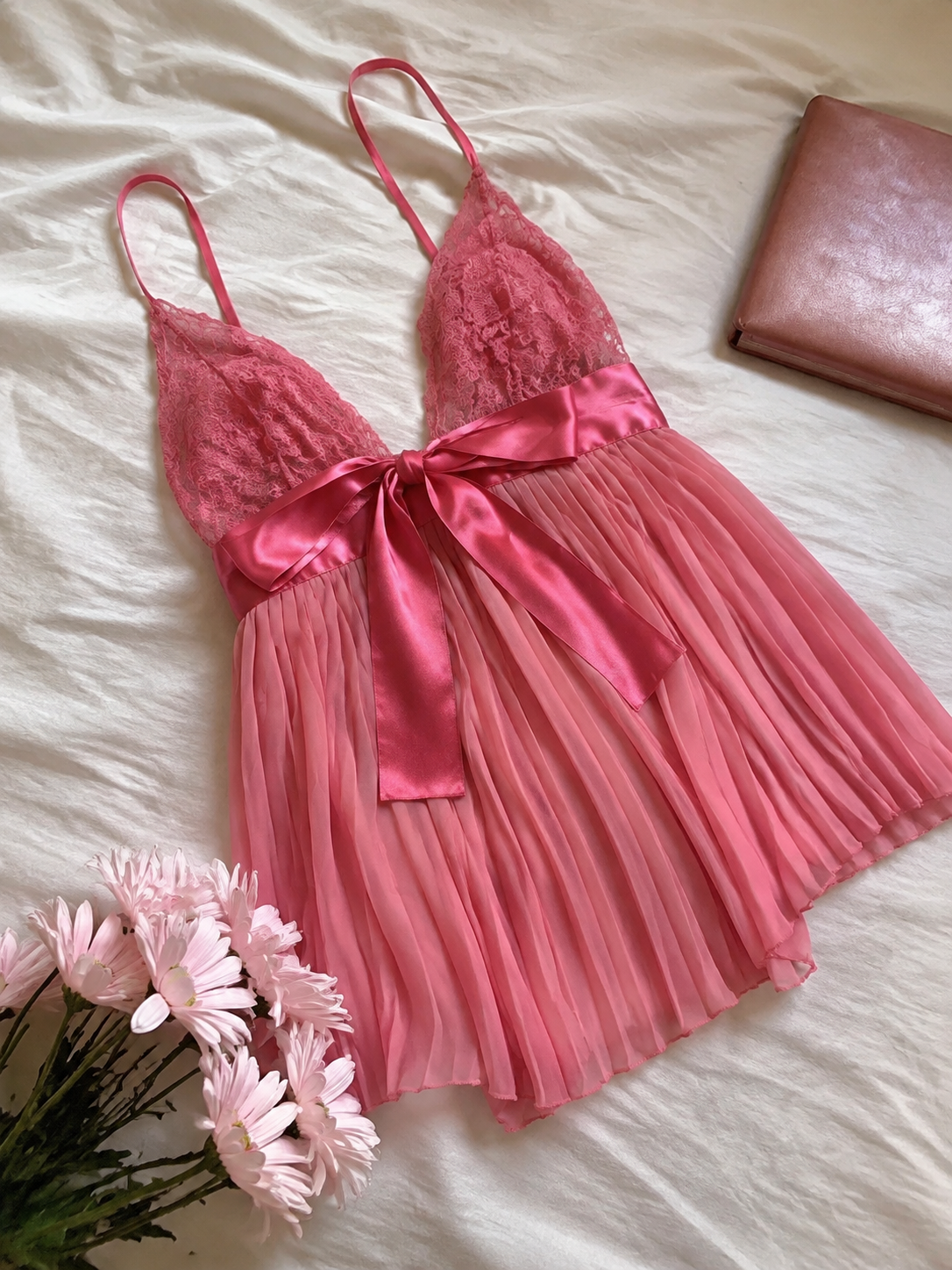 Rosie Satin Babydoll Negligee 🎀🌸