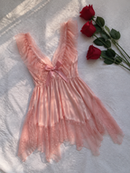 Pink Lace Babydoll Negligee 🌸🎀