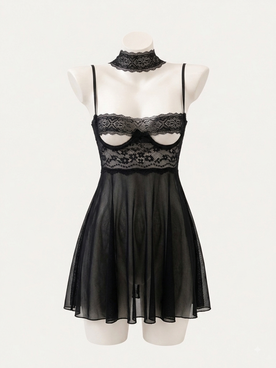 Nocturne Lace Slip Dress 🖤🕯️