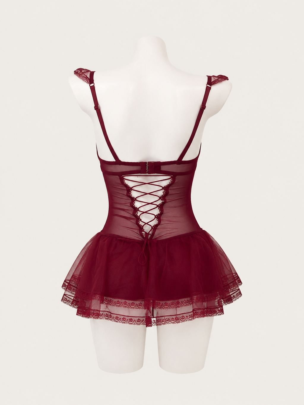 Nocturne Burgundy Lace Dress 🍷🕯️