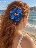 Midnight Hibiscus Hair Clip 💙🌺