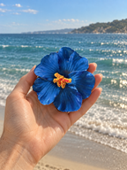 Midnight Hibiscus Hair Clip 💙🌺