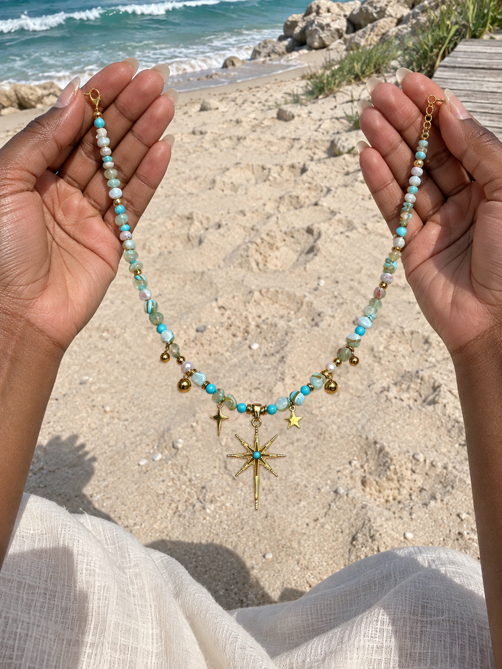 Celestial Lagoon Star Necklace 🩵⭐️