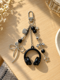 Midnight Melody Phone Charm 🎧🖤