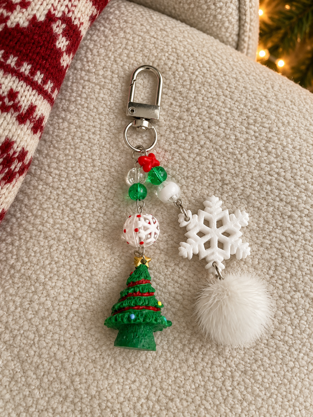 Winter Wonderland Christmas Tree Phone Charm 🎄❄️