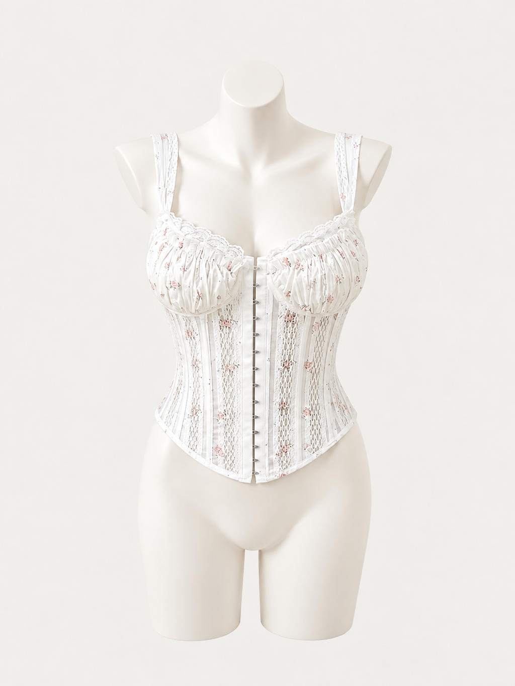 Blush Blossom Lace Corset 🌸🤍