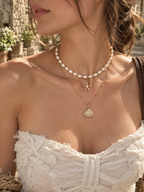 Golden Tides Layered Seashell Necklace 🐚⭐️
