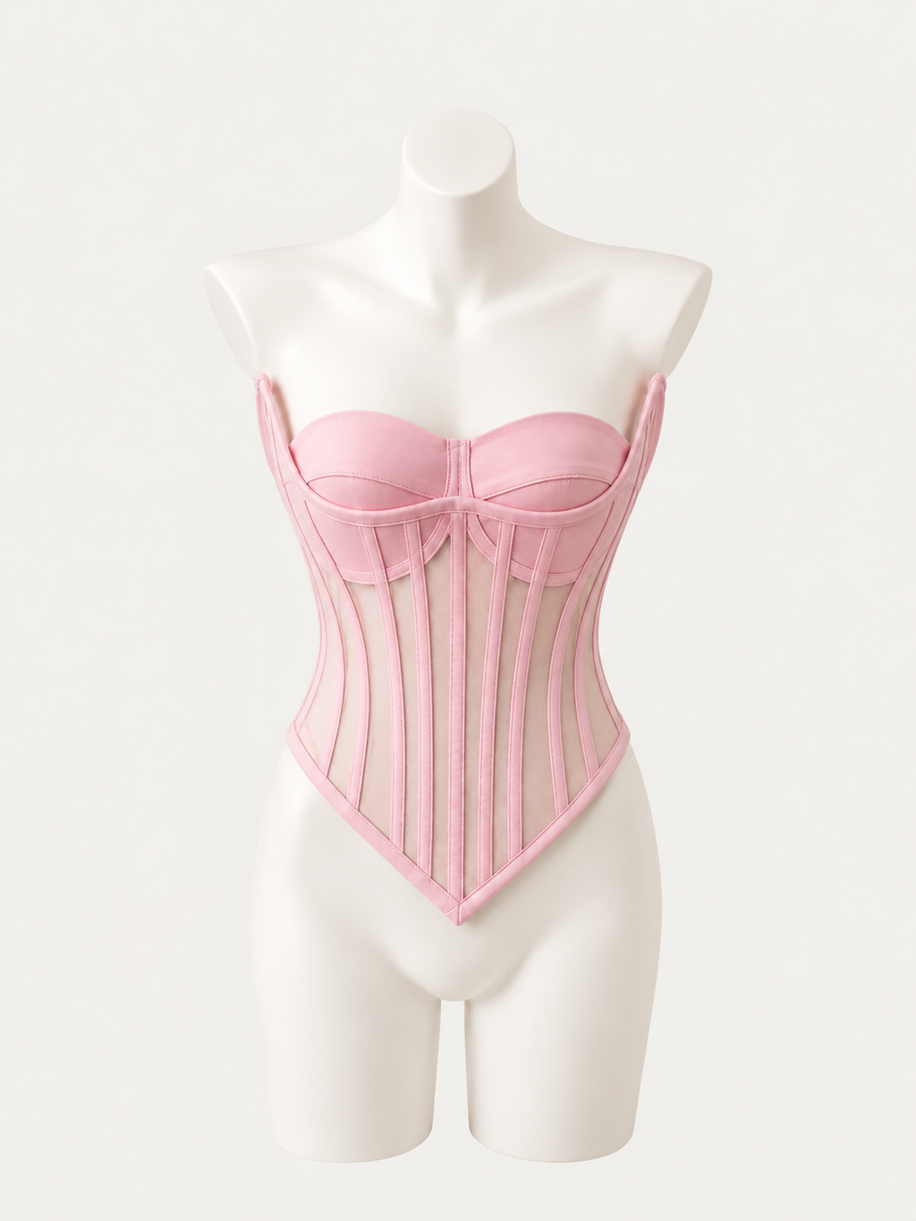 Pink Whisper Mesh Corset 💗🎀